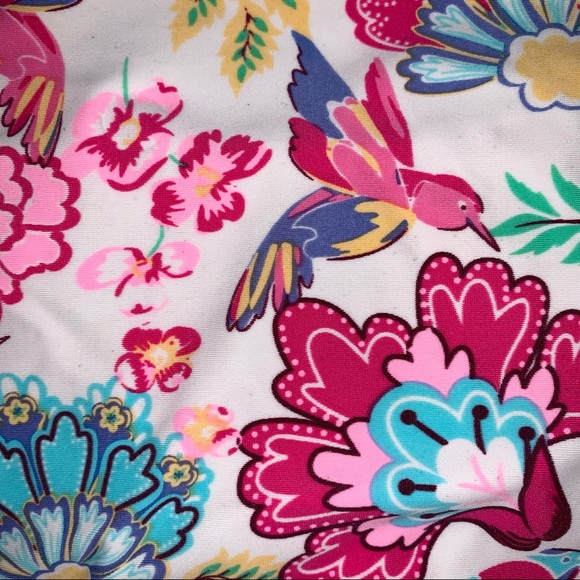 Floral Colorful White Bathing suit Spring Summer Swimsuit Pool - Picture 8 of 12